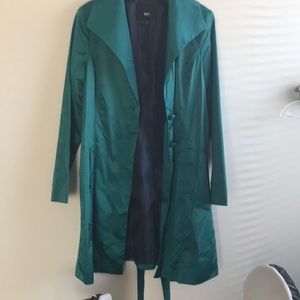 Teal Topper Trench Coat